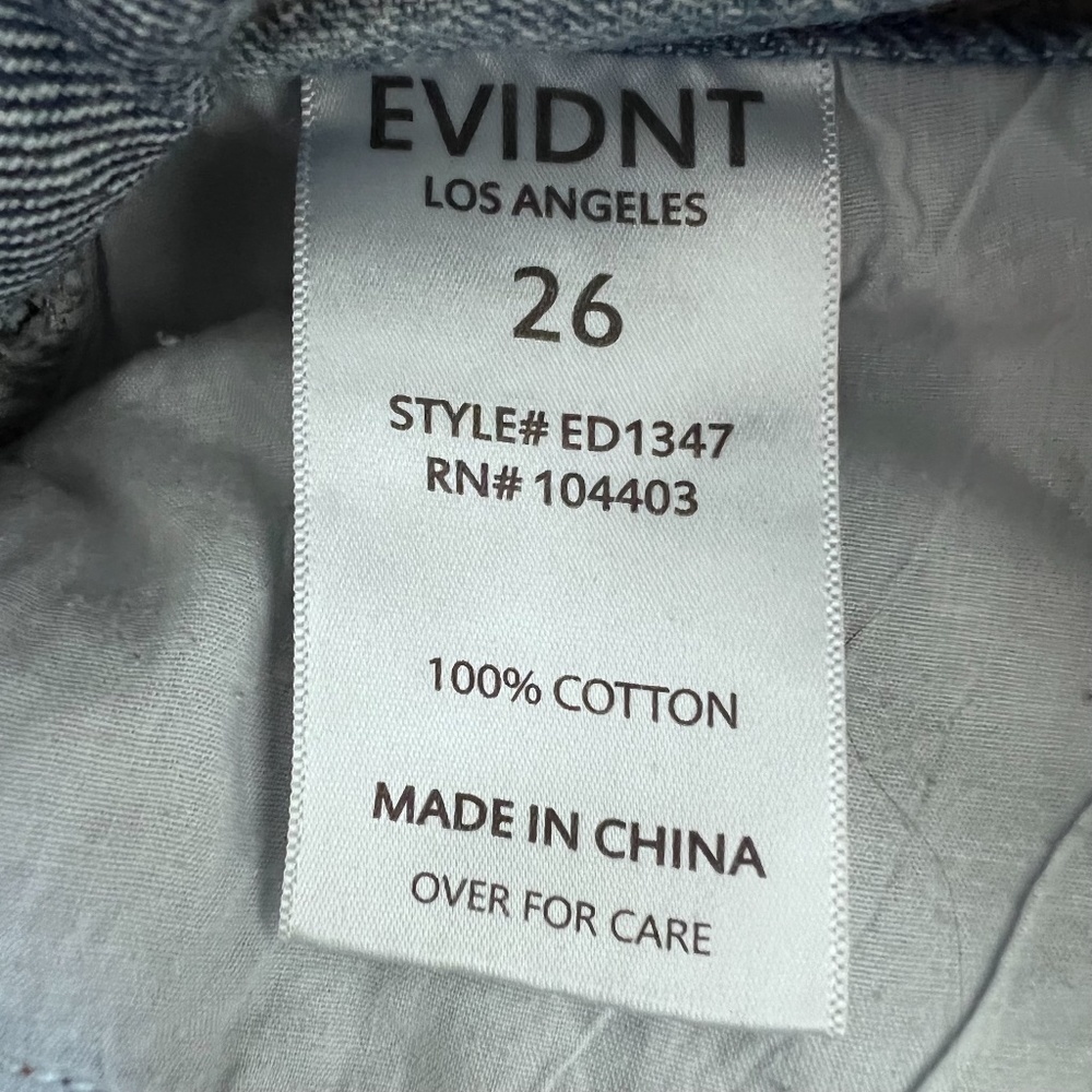 Evidnt Tammy Denim Two Toned Raw Hem Mini Skirt Blue Size 26 - Picture 14 of 14